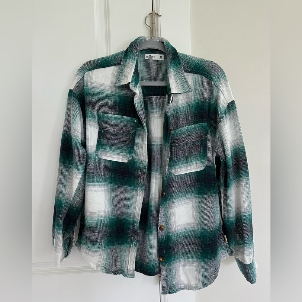 hollister multicolored flannel